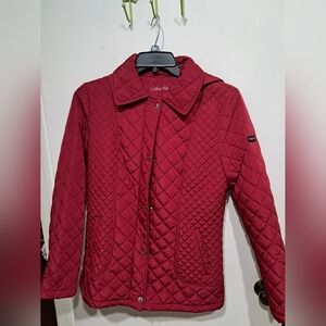 Calvin Klein Women's Red Quilted Puffer Jacket